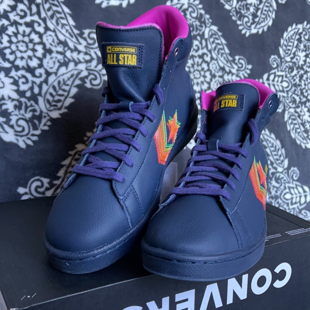 Converse Pro Leather Hi Obsidian/Hyper Magenta MEN`S - Picture 6 of 16